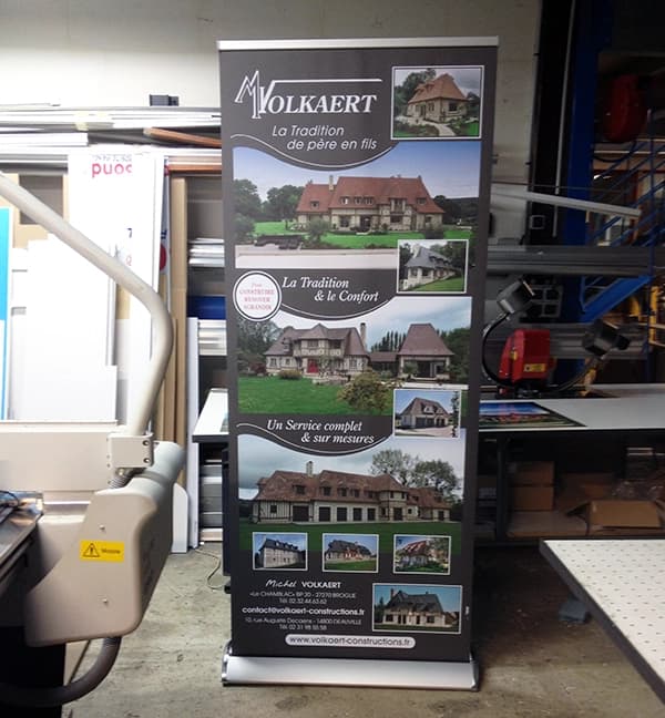 Roll up publicitaire à Bernay dans l'Eure en Normandie