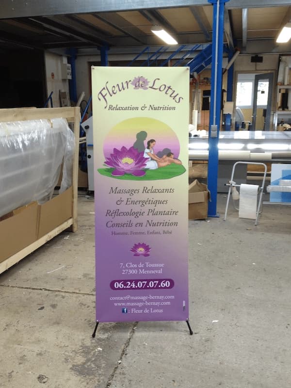 Bâche publicitaire à Bernay dans l'Eure en Normandie