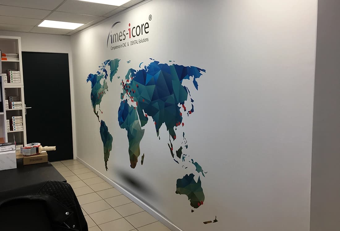 Papier peint signalétique à Bernay dans l'Eure en Normandie